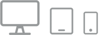 Icon Uebersicht Desktop Tablet Smartphone grau
